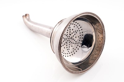 Lot 18 - An Elizabeth II silver wine funnel