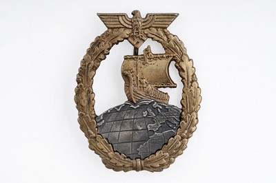 Lot 814 - A German Second World War Kriegsmarine Auxiliary Cruiser War badge