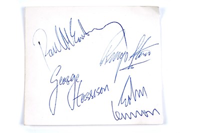 Lot 427 - A set of The Beatles secretarial autographs by Neil Aspinall