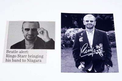 Lot 213 - The Beatles: Ringo Starr autographed photograph