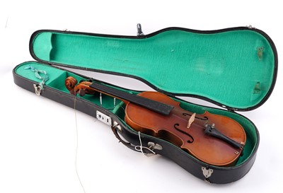 Lot 49 - A Compagnon violin; and a Chinese Lark violin