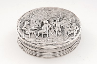 Lot 341 - A late 17th Century silver tobacco box
