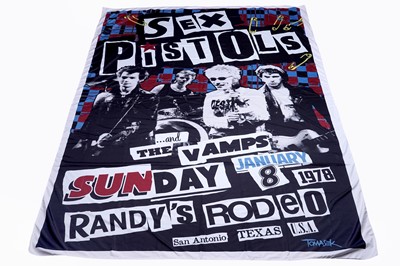 Lot 405 - A large printed fabric poster
