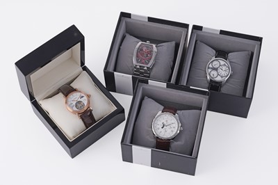 Lot 398 - Four contemporary wristwatches, by Christian Van Sant and Akribos