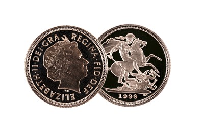 Lot 261 - Queen Elizabeth II gold proof half-sovereign, 1999