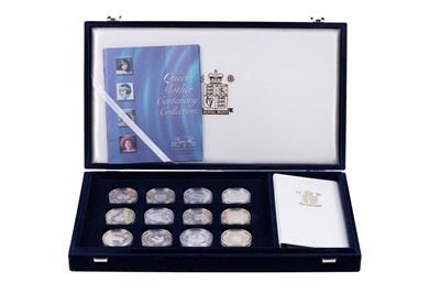 Lot 335 - The Queen Mother Centenary Collection twelve silver coins