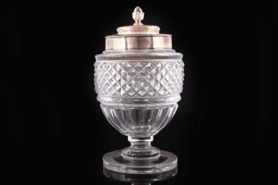 Lot 302 - Paul Storr: a George III silver mounted cut glass jar and cover