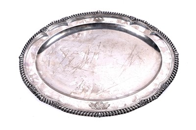 Lot 446 - Paul Storr: a George III large silver meat dish