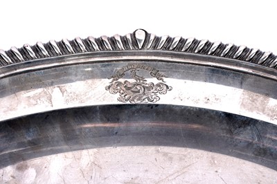 Lot 446 - Paul Storr: a George III large silver meat dish