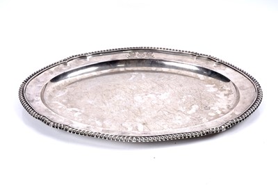 Lot 447 - Paul Storr: a George IV silver meat dish