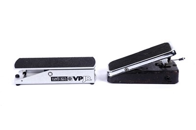 Lot 172 - Four guitar pedals; and a foot rest