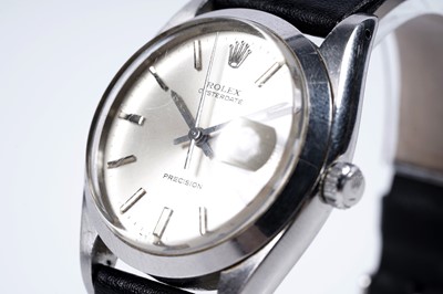 Lot 755 - Rolex Oysterdate Precision: a stainless steel cased manual wind wristwatch