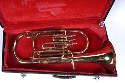 Lot 17 - A baritone horn; and a trombone