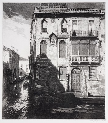 Lot 561 - William Palmer Robins - Venice Canals | aquatint