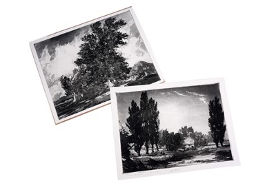 Lot 567 - William Palmer Robins – Two English countryside studies | aquatint
