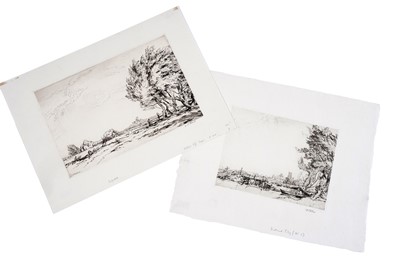 Lot 570 - William Palmer Robins – Two views of Ely | etching