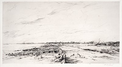 Lot 571 - William Palmer Robins – A Day at the Beach | etching