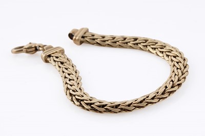 Lot 63 - An 18ct gold plaited bracelet