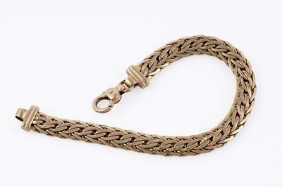 Lot 63 - An 18ct gold plaited bracelet