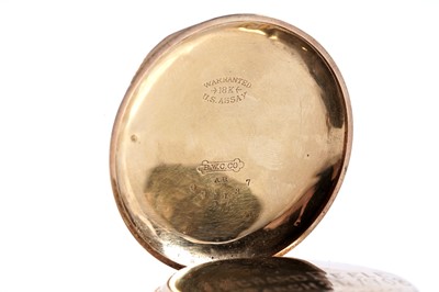 Lot 801 - American Watch Co., Waltham Massachusetts: an 18ct yellow gold cased open faced pocket watch