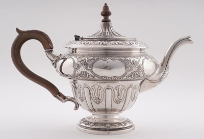 Lot 227 - A George V silver four-piece tea service
