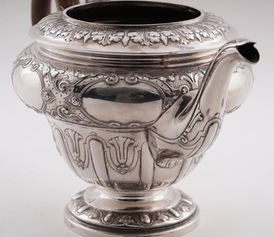 Lot 227 - A George V silver four-piece tea service
