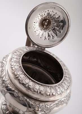 Lot 227 - A George V silver four-piece tea service