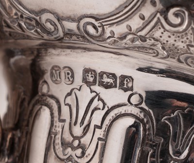 Lot 227 - A George V silver four-piece tea service