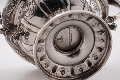 Lot 227 - A George V silver four-piece tea service