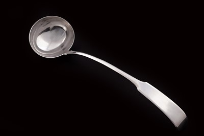 Lot 554 - A George III Scottish provincial silver soup ladle