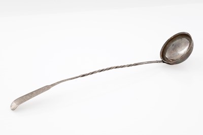 Lot 553 - A George III Scottish provincial silver punch ladle