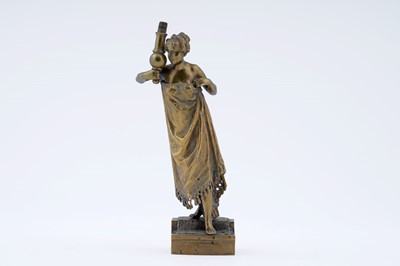 Lot 475 - A gilt bronze table light after Franz Bergmann