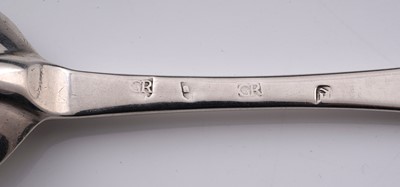 Lot 562 - A rare Queen Anne Scottish provincial silver wavy-end or dognose spoon