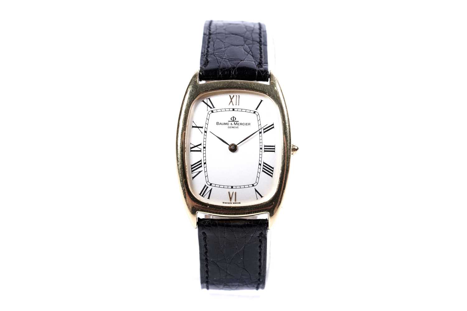 Lot 778 - Baume & Mercier: an 18ct yellow gold cased quartz wristwatch