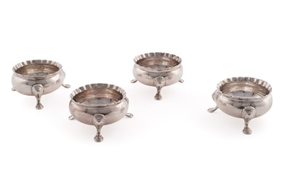 Lot 573 - A set of four George III Scottish silver salts