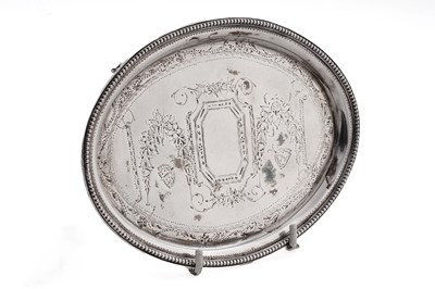 Lot 177 - A George III Scottish provincial silver teapot stand