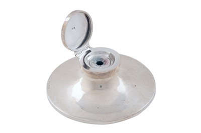 Lot 125 - A George VI silver capstan inkwell