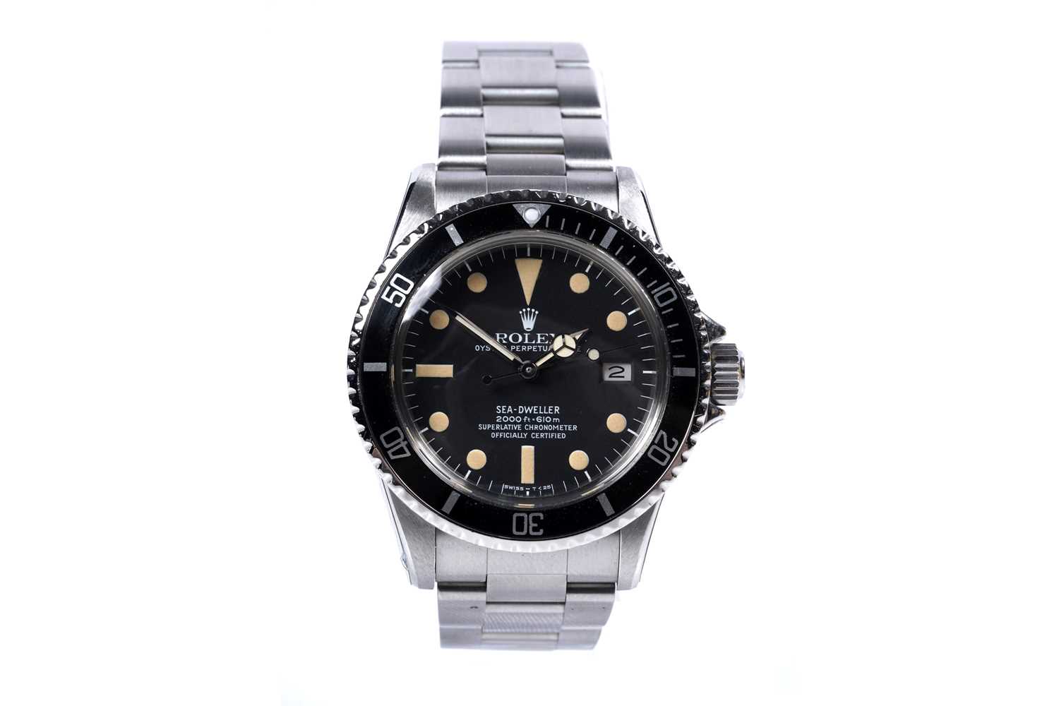 Lot 602 - Rolex Oyster Perpetual Date Sea-Dweller 'Great White': a stainless steel cased automatic wristwatch