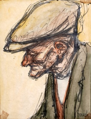 Lot 271 - Norman Stansfield Cornish - Man in Cap | mixed media