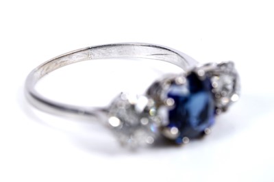 Lot 947 - A Burmese sapphire and diamond ring