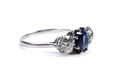 Lot 947 - A Burmese sapphire and diamond ring