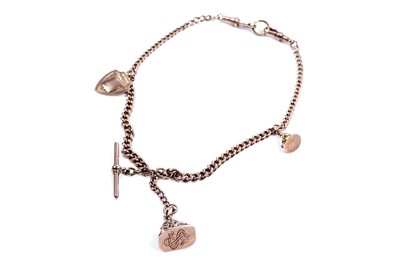Lot 156 - A 9ct yellow gold watch chain