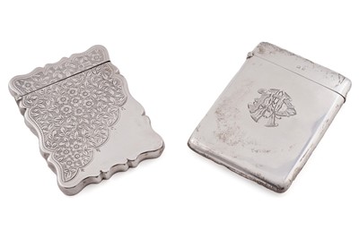 Lot 268 - Two Edwardian silver card cases