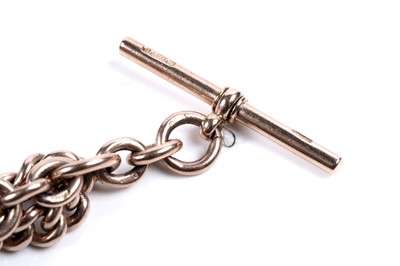 Lot 117 - A 9ct gold "Albert" curb-link watch chain