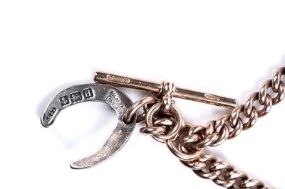 Lot 117 - A 9ct gold "Albert" curb-link watch chain