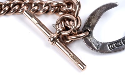 Lot 117 - A 9ct gold "Albert" curb-link watch chain