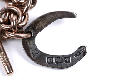 Lot 117 - A 9ct gold "Albert" curb-link watch chain