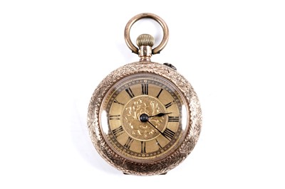 Lot 428 - A Swiss 14ct yellow gold fob watch