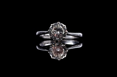 Lot 680 - A solitaire diamond ring