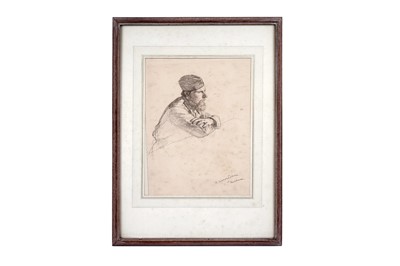Lot 619 - Malcolm Osborne - Portrait Study | pencil drawing